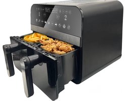 Comfy Nest - Dubbele Airfryer XXL - CN-AFD45NB - 2400W - Duo Airfryer - Zwart - 9L