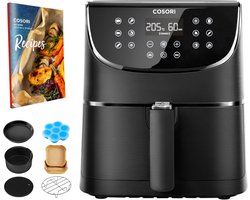 Cosori Airfryer XL 5.5 liter - met Accessoire set - inclusief spiezenrek en 5 spiesjes - Zwart