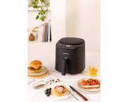 CREATE- Olievrije friteuse 3,5L - 8 voorgeïnstalleerde programma's - 220°C - Zwart - AIR FRYER PRO COMPACT