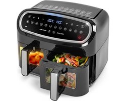 Dubbele Airfryer XXL - Heteluchtfriteuse 2 x 5 L - Duo Airfryer met 10 Kookprogramma’s - Hete luchtfriteuse zonder olie