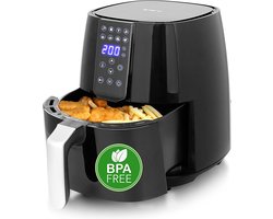 Emerio AF-126668 digitale SmartFryer, AirFryer, heteluchtfriteuse, frituren met hete lucht zonder extra olie, XL, 3,8 liter volume, cool touch, BPA-vrij, snelle opwarming, 1450 watt