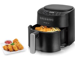 Emerio AF-129369 - grote digitale heteluchtfriteuse, TOP AirFryer, Frituren zonder extra olie, 4.5 liter inhoud, 8 automatische programma's, Cool Touch, BPA-vrij, snel opwarmen, 1300 watt