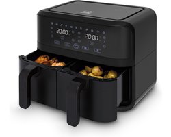 Fritel Snacktastic 8180 duo - Airfryer 2x4,5l + 2x1350g + 1700W - zwart