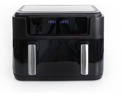 Gastronoma 18290008 - Dual Zone Airfryer met een capaciteit van 10 liter - PFAS vrij - Zwart