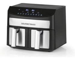 Gourmet Maxx Hetelucht friteuse dubbele kamer 7l - 2400 W - zwart