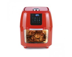 GOURMETmaxx hetelucht friteuse rood Digitaal - 9l - 1800W - rood