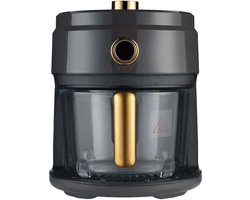 Hyundai Electronics - Airfryer met glazen pot - 3.5 Liter - Donkergrijs Goud