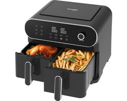 Iceagle 11L Dual Zone Olievrije Friteuse AFT11001A - 2 Laden Airfryer - 6 in 1 , LED-Touchscreen , 1700W, Zwart