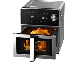 Iceagle Air Fryer XXL 101DUW - Olievrije friteuse 8L - 2100W - Dubbele weerstand - 8 programma's - 360° Metaal