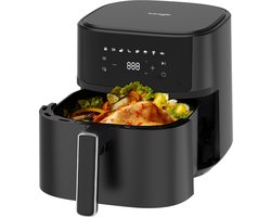 Iceagle Heteluchtfriteuse AF-625A, 6,5L Airfryer XL, 1700W heteluchtfriteuse met 8 programma's, digitaal LED touchscreen, timer, zwart