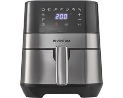 Inventum GF350HLD - Airfryer - Hetelucht friteuse - 3,5 liter - 8 automatische programma's - 80 tot 200 graden - 1500 watt - Zwart/RVS