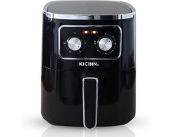 Kicinn Airfryer - Airfryer XXL - Hetelucht friteuse - 5 Liter - 1450 Watt - Zwart