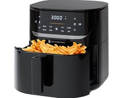 KitchenBrothers Airfryer XL - 5L - 1500W - Heteluchtfriteuse - 80ºC tot 200ºC - 8 Kookprogramma's - Zwart