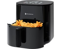 KitchenBrothers Airfryer XL - 5L - 2000W - Heteluchtfriteuse - Dual Heating - 80ºC tot 200ºC - 8 Kookprogramma's - Zwart