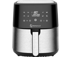 Kitchenwell AirFryer - Heteluchtfriteuse - 8L Inhoud - 80-200℃ - Timer - 1800W - Zwart