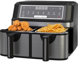 Looki Dubbele Airfryer XXL - 2000W - Duo Heteluchtfriteuse - Oven - 9.2 L - 50-200 °C