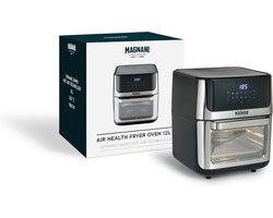 Magnani Airfryer oven 12L - Heteluchtfriteuse - 3 in 1 - 10 programma's - 1800W - 40-220°C - Zwart