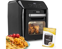 MaxxHome Airfryer - Hetelucht friteuse - XXL - Heteluchtfriteuse 12 Liter - 8 Programma's - 1800W - Extra tools en receptenboekje