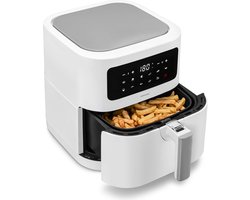 Medion E40 Airfryer XL - Heteluchtfriteuse XXL - Frituurmand 5,3 liter - Hetelucht Oven - 2.150 Watt - 9 automatische programma's - Bakfunctie - LED-display - wit