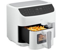 Medion P20 XXL heteluchtfriteuse met dubbele zone (MD11760) - 2 aparte kookzones - 9 automatische programma's - 8,7 L totale netto-inhoud - 2.600 watt - temperatuur instelbaar tot 200 °C