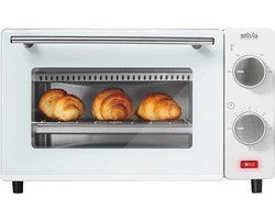 Mini-oven 9 liter - Regelbaar van 100 tot 230 graden Celsius met Bakplaat, Grillrooster en Tang