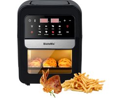 Momentum® - Multifunctionele 7L Luchtfriteuse - Zonder Olie - Elektrische Oven - Dehydrator - Convectie Oven - Grill - Led Touchscreen - Transparant Window - Black