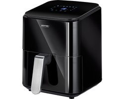 MPM - Airfryer 4,5 Liter Heteluchtoven - Digitaal LED-Display - 1400W Hetelucht Friteuse - Zwart