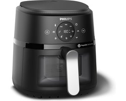 Philips 2000 series NA211/00 friteuse Enkel 3,2 l Vrijstaand 1300 W Heteluchtfriteuse Zwart, Zilver