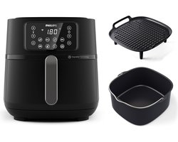 Philips Airfryer Connected 5000 Series - HD9285/96 - 7,2 liter (XXL) - Heteluchtfriteuse - 16 programma's - Quickclean Met bakvorm & grillplaat