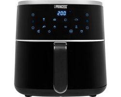 Princess Digitale Airfryer 182238 - PFAS vrij - Groot 4 Liter - Heteluchtfriteuse - Zwart - Digital Touchscreen - 8 Automatische Programma's - Inclusief in hoogte verstelbaar Grillrack