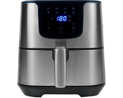 Princess Digitale Airfryer Deluxe XXL 182060 – Heteluchtfriteuse - 5.5 liter - 8 voorgeprogrammeerde programma’s - Inclusief airfryer mandje - RVS