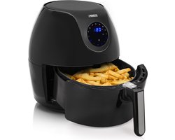 Princess Digitale Family Airfryer XXL 182051 - Heteluchtfriteuse - Groot 5,2 liter - Inclusief grillrooster & bakvorm - 7 voorgeprogrammeerde programma's - Zwart