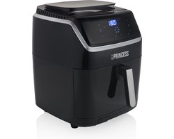 Princess Heteluchtfriteuse 182080 - 2-in-1 Stoomoven & Airfryer – 8 voorgeprogrammeerde programma's - Groot 6.5 liter - 1700W - Zwart