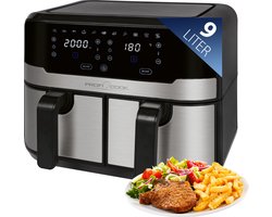 ProfiCook FR 1242 H - Dubbele Heteluchtfriteuse - Airfryer - 2x4,5 liter - 2400W