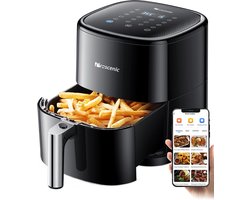 Proscenic T22 Air Fryer - Heteluchtfriteuse met app, spraakbediening, touchscreen LED - Airfryer - 5L - 1500W - Antiaanbak - Zwart