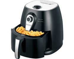 Royalty Line Airfryer - 1400W - 3 Liter - 1000gr - Heteluchtfriteuse - Extra knapperig resultaat zonder olie - Zwart