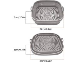 Siliconen Bakjes voor Airfryer - Set van 2 - Herbruikbaar Bakpapier Alternatief - Geschikt voor Airfryer XL en XXL