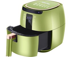 Swiss Pro+ - SP-DAF7LG - airfryer XXXL - Intelligente Heteluchtfriteuse Digitaal- 7 L - XXXL - New Model 2023 - GRATIS Recepten Boek - Touchscreen - TURBO Opwarmen - Green - 7 liter