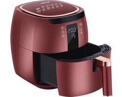 Swiss Pro+ - SP-DAF7LR - airfryer XXXL - Intelligente Heteluchtfriteuse Digitaal- 7 L - XXXL - New Model 2023 - GRATIS Recepten Boek - Touchscreen - TURBO Opwarmen - Rood - 7 liter