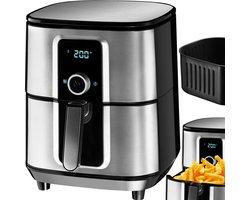 tectake® - Airfryer Ben 10,2 l - Heteluchtfrituur - Friteuse - Touchscreen - Zilverkleurig - 404213