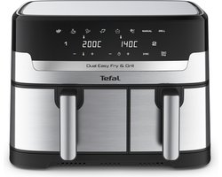 Tefal Dual Easy Fry & Grill EY905D - Heteluchtfriteuse XXL - RVS - 2700W - 8,3L