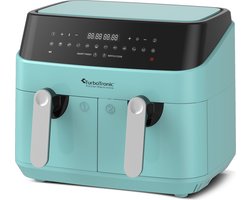 TurboTronic DAF5 Dubbele Airfryer XXL - Heteluchtfriteuse - 9 Liter - Turquoise