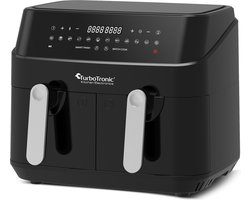 TurboTronic DAF5 Dubbele Airfryer XXL - heteluchtfriteuse - 9L - Zwart