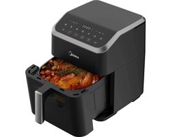 Vihes Airfryer - 7L Capaciteit - 7 Presets - 90% Minder Olie - Heteluchtfriteuse - Energiebesparend - Kijkvenster - Vaatwasbestendig