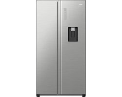 Amerikaanse koelkast - HAIER - SBS 90 Series 5 HSW59F18DWMM - 601L - Waterdispenser - Klasse D - 177,5 x 90,5 x 71,7 cm - RVS