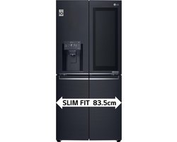 LG GMX844MCBF Amerikaanse koelkast met InstaView™ Door-in-Door™ - Smal design - 508L inhoud - DoorCooling+™ - Water- en ijsdispenser met UVnano™ - Inverter Linear Compressor