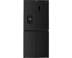 Wiggo WR-MD18(DX) - Amerikaanse Koelkast - No Frost - Water Dispenser - Met Display - Super Freeze - 419 Liter - 5 jaar garantie - Zwart