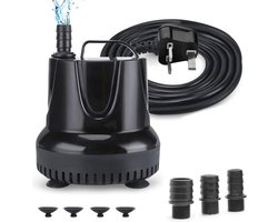 Dompelpomp 1500L/H 40W - Ultra Stille Waterpomp voor Zwembad, Aquarium en Vijver met 3 Sproeiers