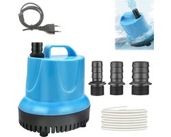 Stille Dompelpomp voor Aquarium en Tuin - 20W, 1500 l/u, Inclusief 3 Sproeiers en 1,5m Slang