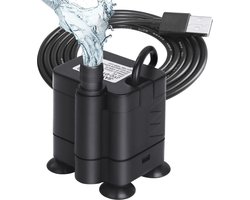 Waterpomp Dompelpomp voor Aquarium en Vijver - Ultrastille USB Fonteinpomp voor Huisdieren en Hydrocultuur